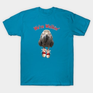 African Grey Parrot Walking Exercise Tennis Shoe T-Shirt